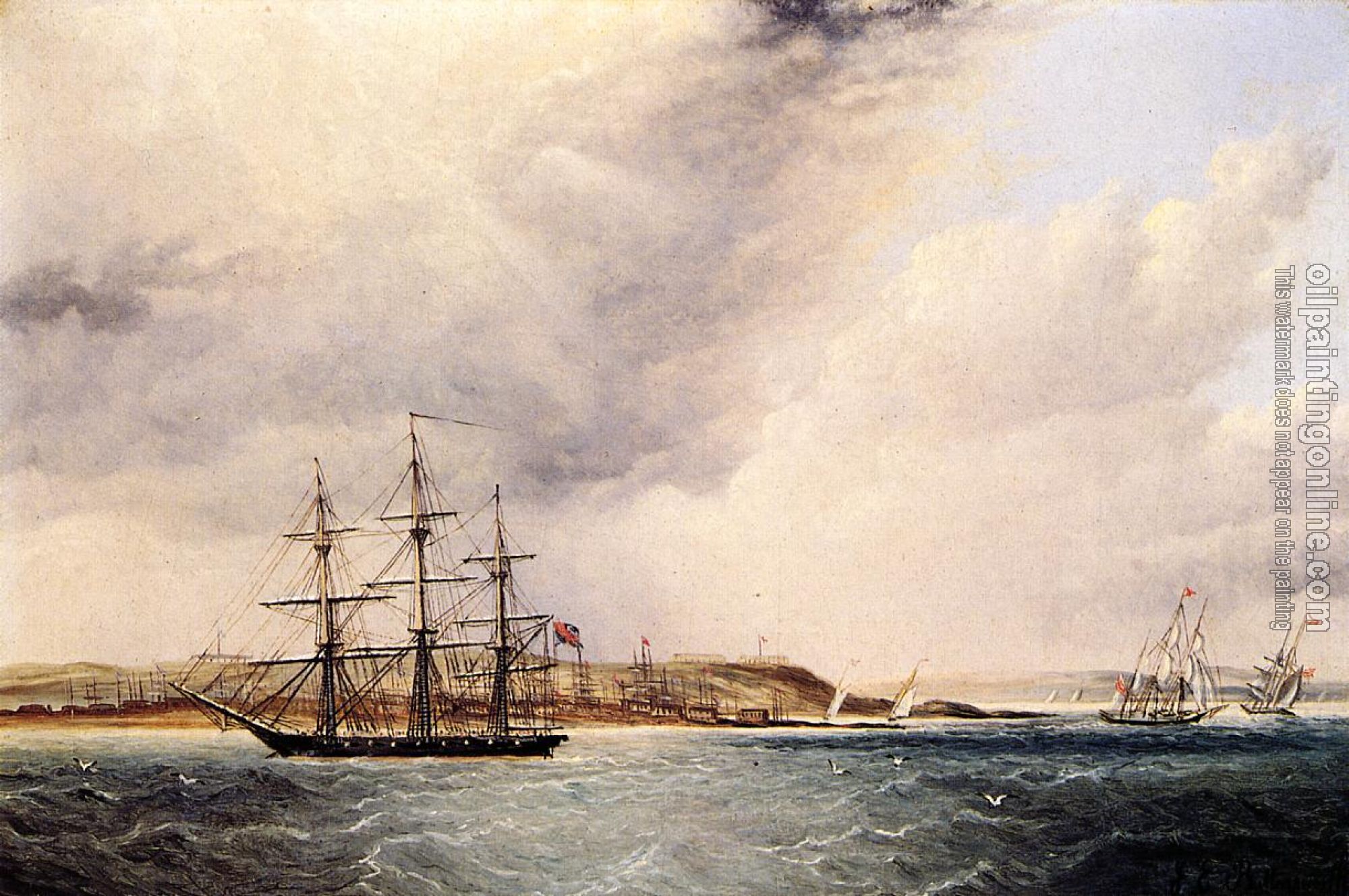 James E Buttersworth - A View of Nassau in the Bahamas, West Indies